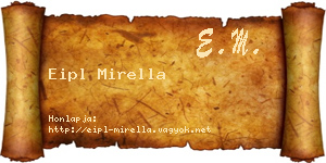 Eipl Mirella névjegykártya